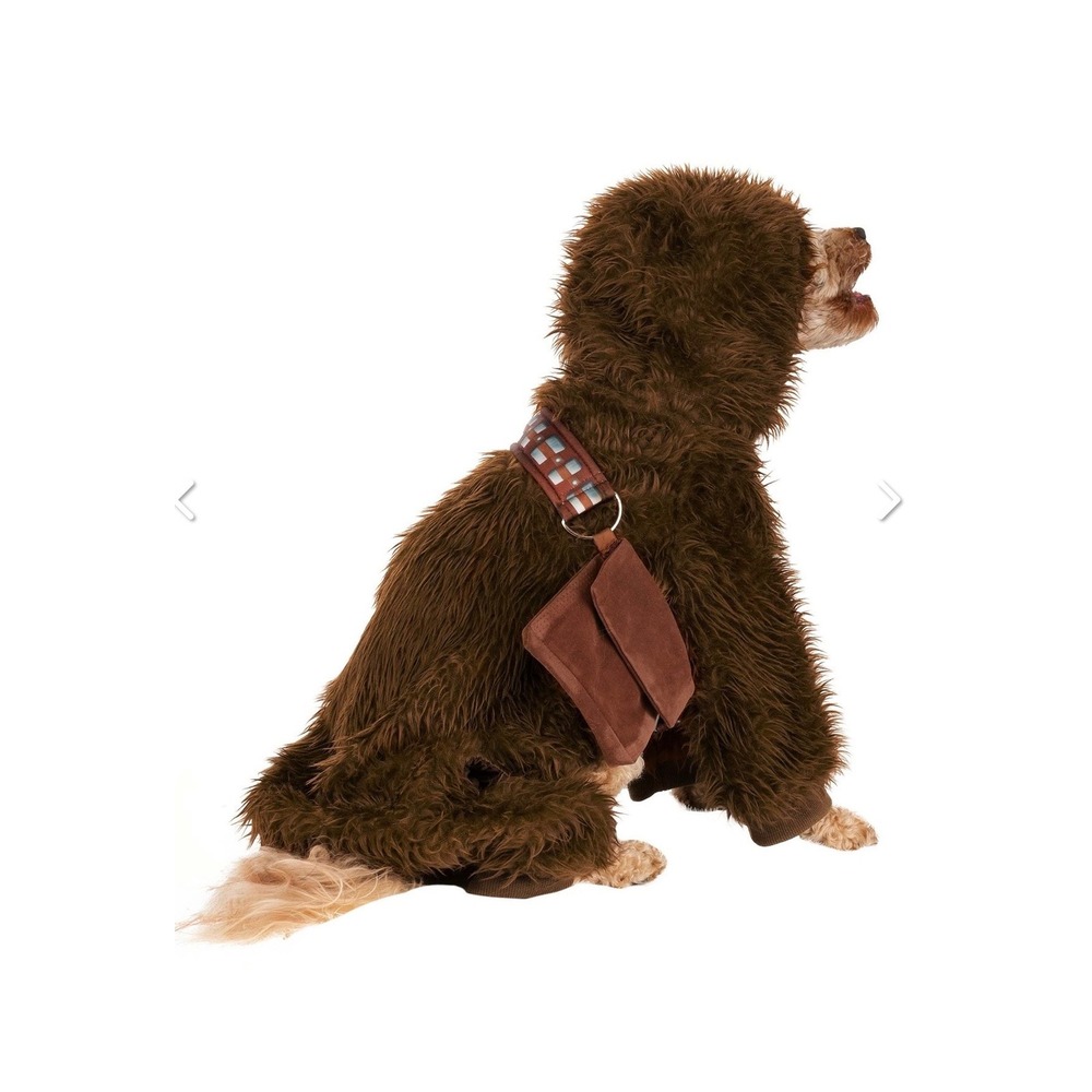 Star Wars Chewbacca Dog Costume Large Brown Faux Fur Wookiee Pet Outfit Satchel